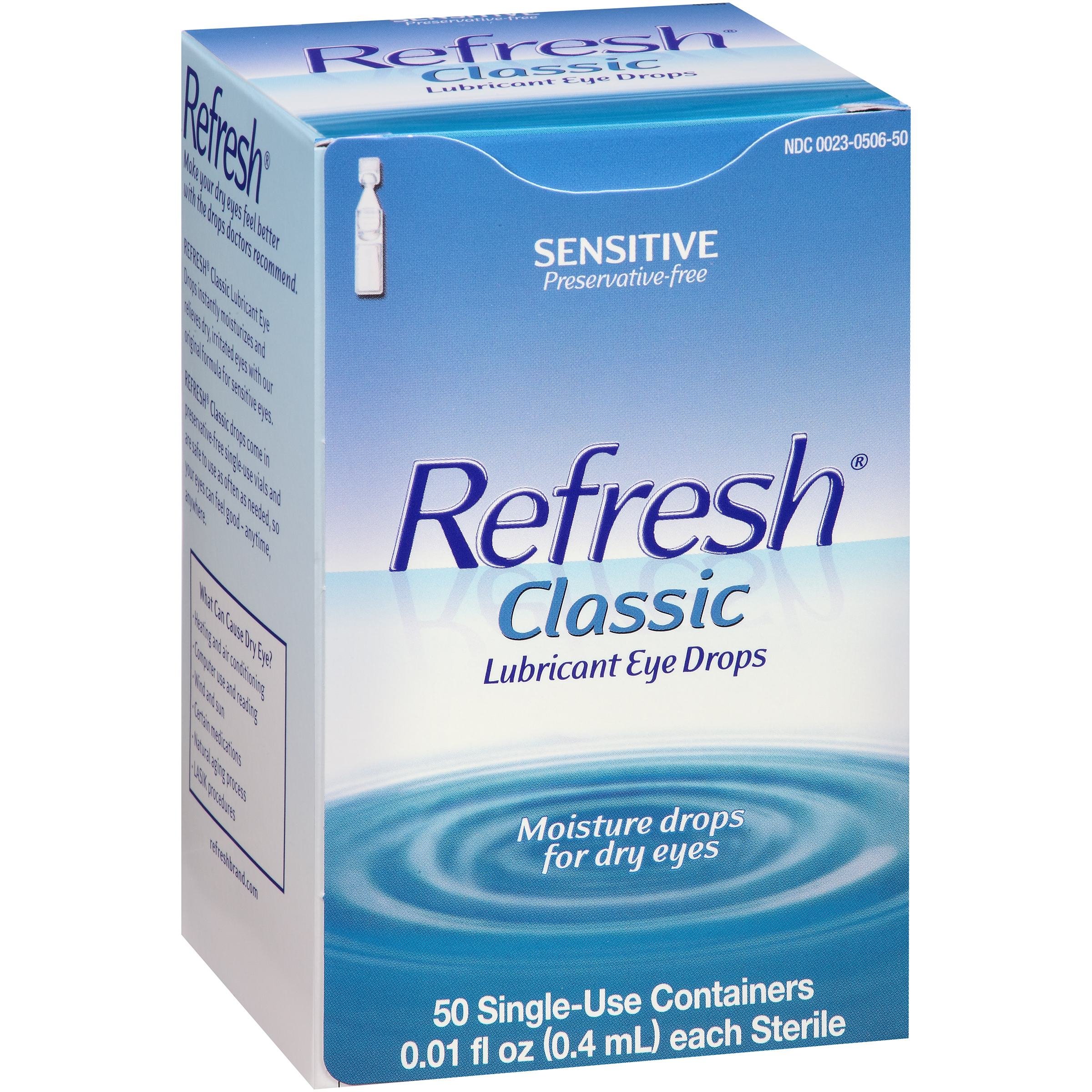 REFRESH Classic Lubricant Eye Drops Single-Use Containers 50 Each (Pack of 3)