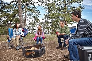 Coleman Big-N-Tall Camping Chair with Cup Holder & Side Pocket, Water-Resistant XL Outdoor Seat Supports up to 600 lbs, Great for Camping, Tailgating, Firepits, Patio, & More