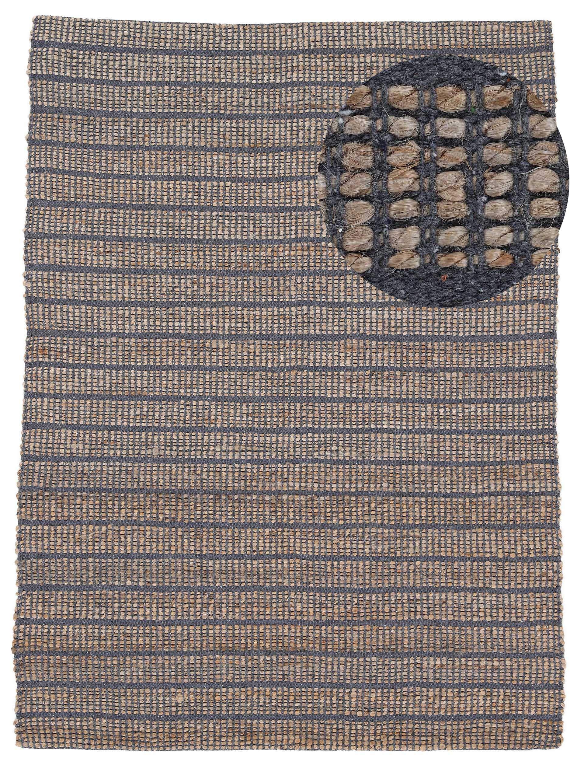 carpetfine Juteteppich Lara Blau 140x200 cm | Moderner Teppich für Wohn- und Schlafzimmer