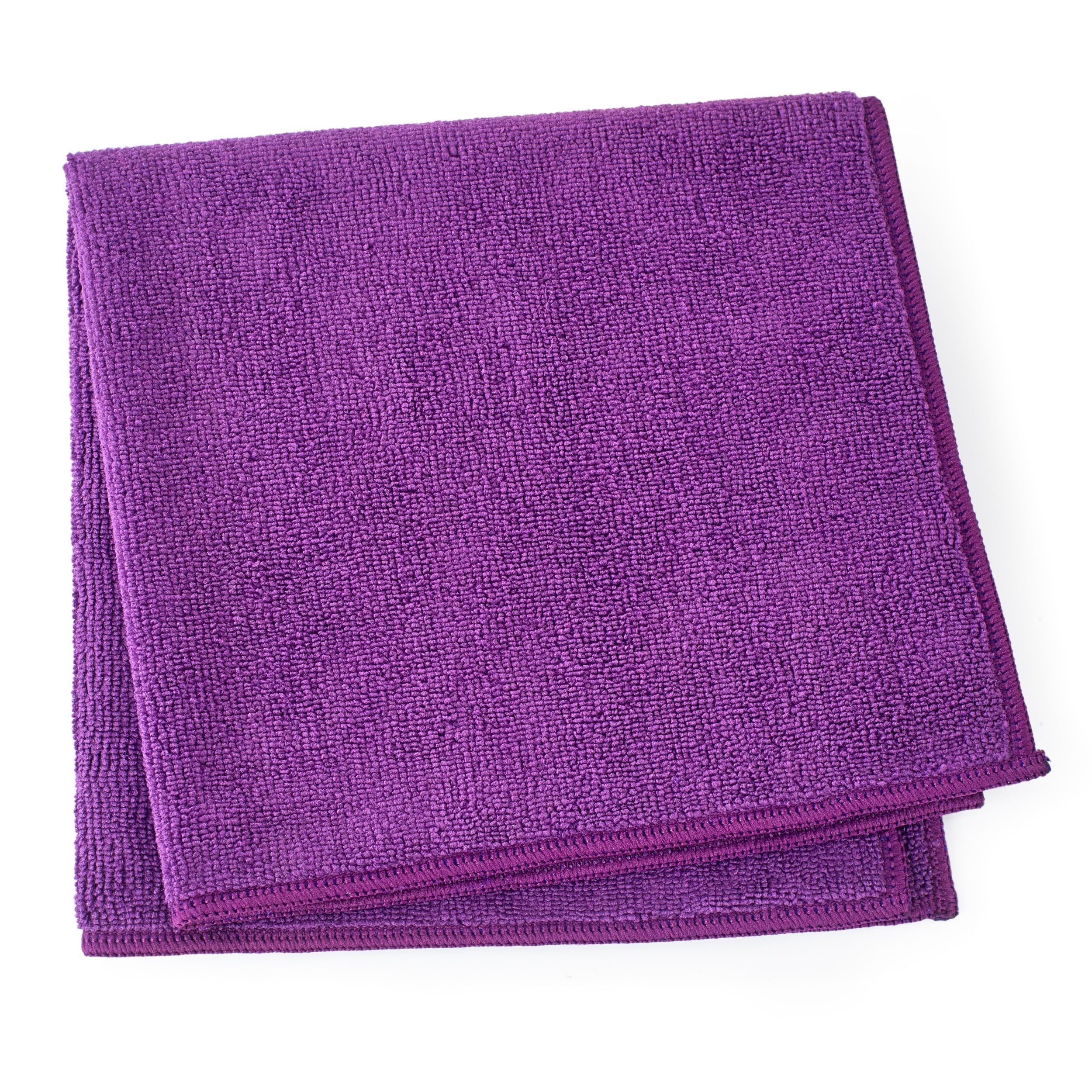 Quest ściereczka z mikrofibry All Purple do szyb i szkła 37x37 cm, 100 szt. | Chłonna ścierka do okien, luster, auta, AGD i mebli, bez smug, nie rysuje, do pracy na sucho i mokro, wielorazowa