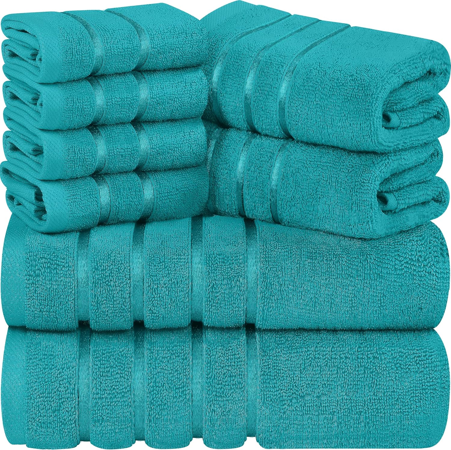 Utopia Towels 8Piece Luxury Towel Set, 2 Bath Towels, 2 Hand Towels