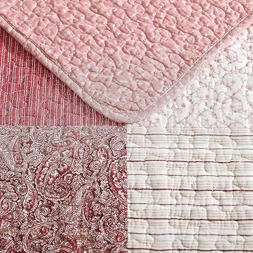 Miniatura 6 de Laura Ashley - Juego de edredón individual, ropa de cama reversible de algodón con funda a juego, decoración del hogar inspirada en retazos (Celina