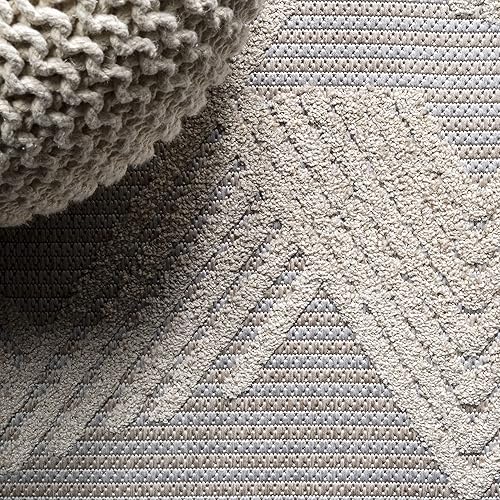 Miniatura 5 de JONATHAN Y SBH106B-4 Jazz de pelo alto y bajo Art Deco geométrico para interiores y exteriores, bohemio, casual, contemporáneo, fácil limpieza,