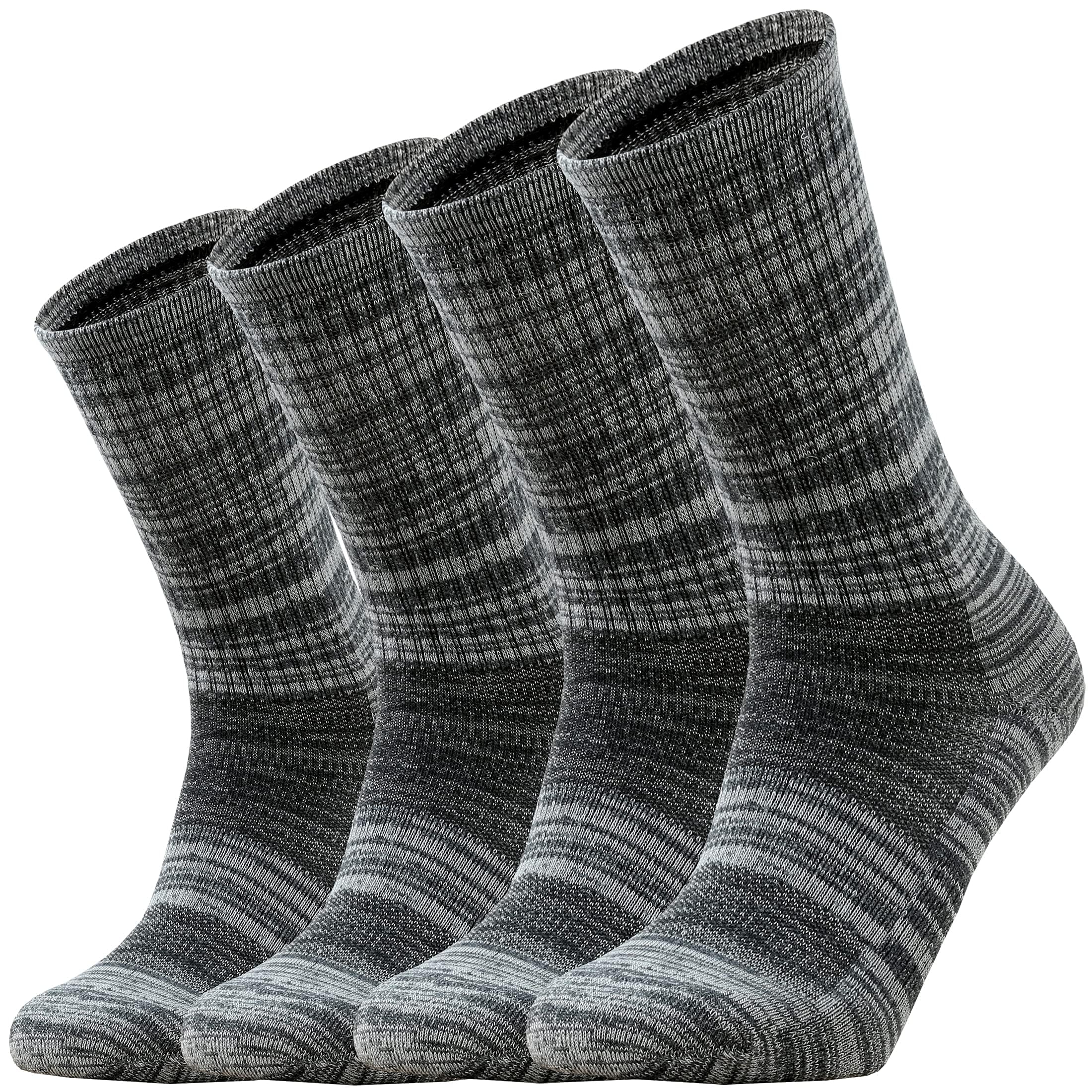 2 Pairs of Merino Wool Socks, Breathable Warm Wool Socks for Men and Women, Middle Length Merino Wool Socks, Moisture Wicking Wool Socks for Hiking, Running, Skiing (Grey)