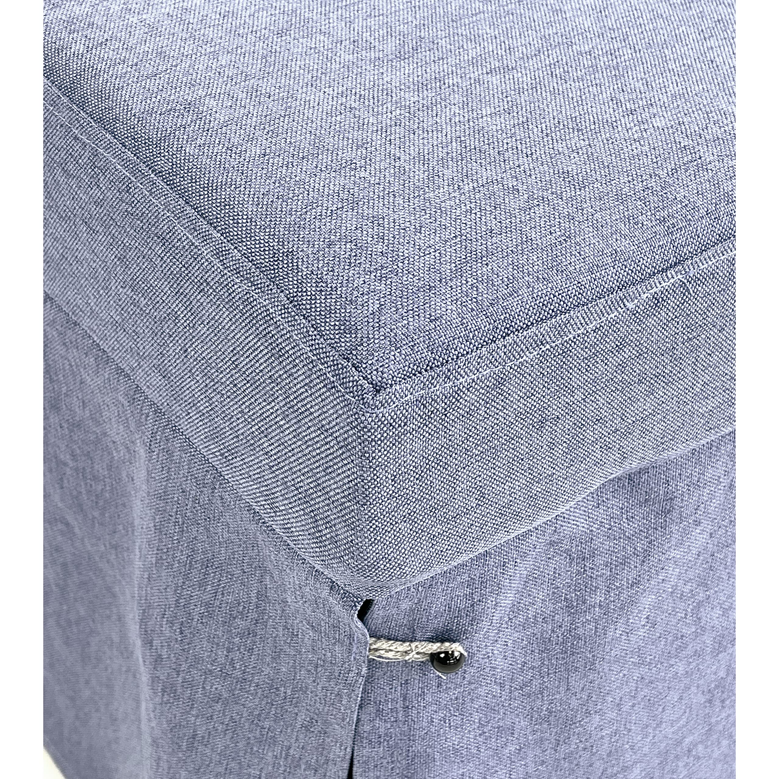 Brigros WeHome - Pouf Letto In Tessuto Bibi, Pouf Letto Singolo Facile Da Aprire E Chiudere, Poltrona Relax Dotata Di Cuscino, Letto Singolo Adatto Per Cameretta O Salotto (Jeans)