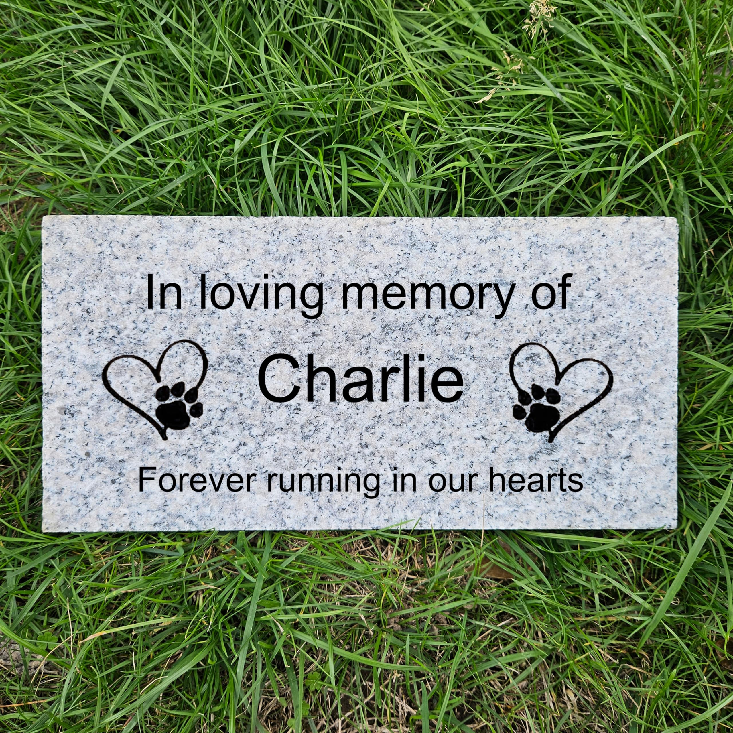 Personlised pet memorial Plaque, pet memorial plaque, pet memorial stone, pet headston, dog cat memorial stone, dog cat memorial, dog memorial plaque, cat memorial plaque, (White Silver(20mm Thick))