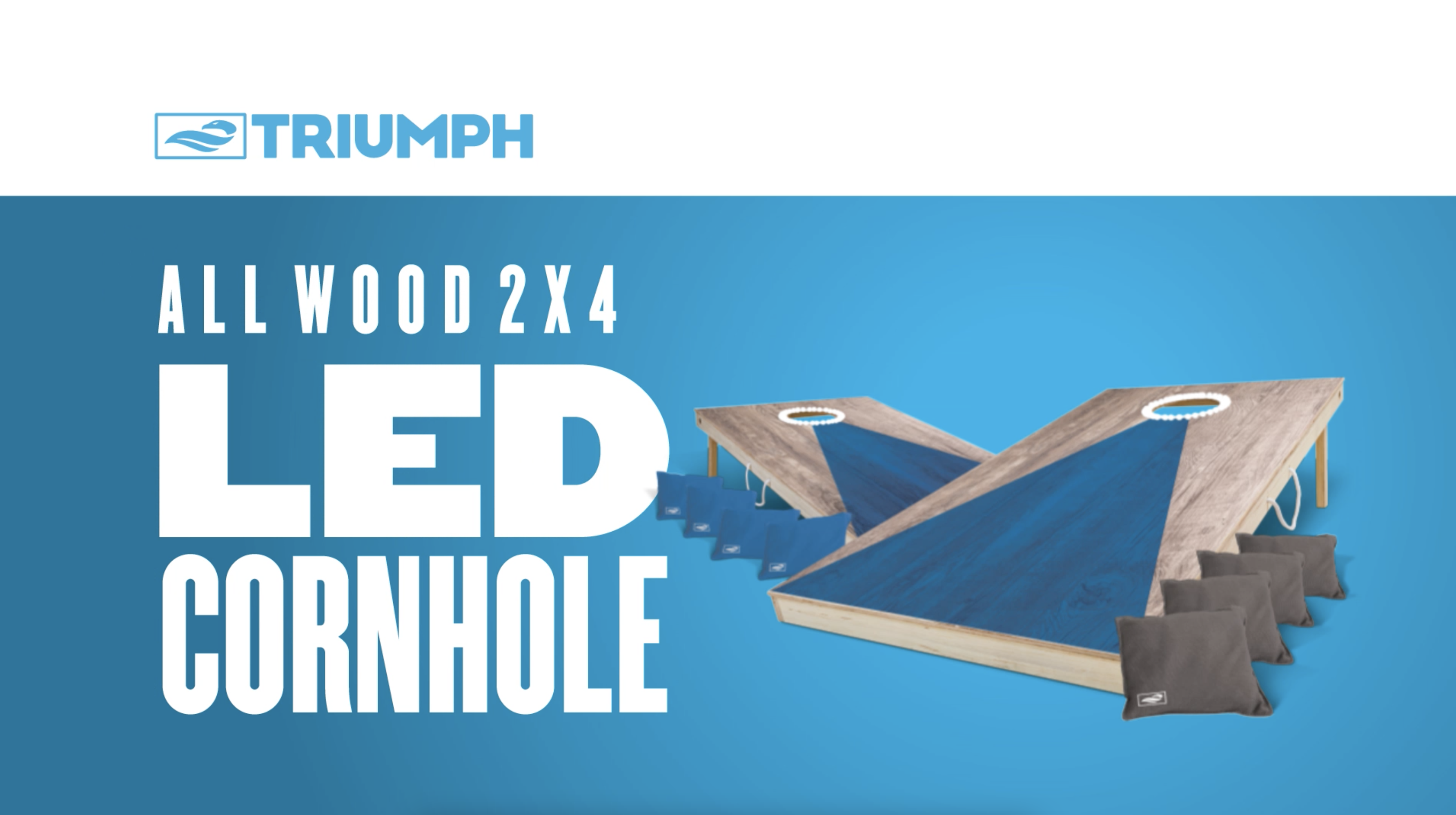 Amazon.com : Triumph Sports LED Regulation Cornhole Board Set with