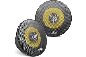 Pyle PLG6.3 4 Ohm Front Car Audio Speakers - Three-Way Powerful System...