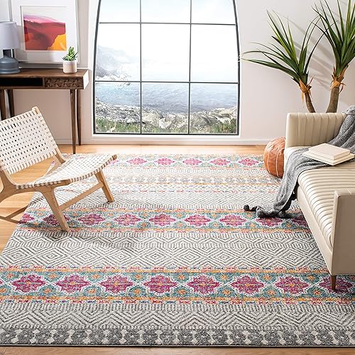 SAFAVIEH Madison Collection - Alfombra extragrande de 12 x 15 pies, diseño bohemio chic, no desprende pelusa y de fácil cuidado, ideal para zonas de