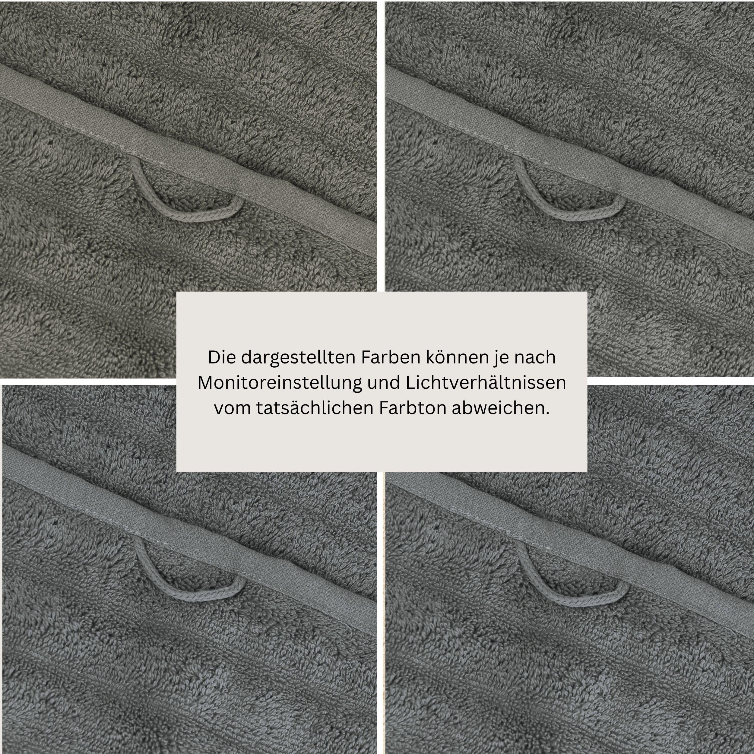Schiesser Badetuch | 2er Set | 100% Baumwolle | Dunkelgrau