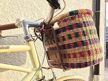 LOCOCO ブラウン　前カゴ付き Amazon | alohalocoオリジナルフロントステイ（ブラウン