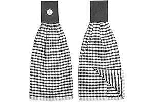 Cackleberry Home Kitchen Hanging Towel with Button Accent: A Convenient and Stylish Drying Solution