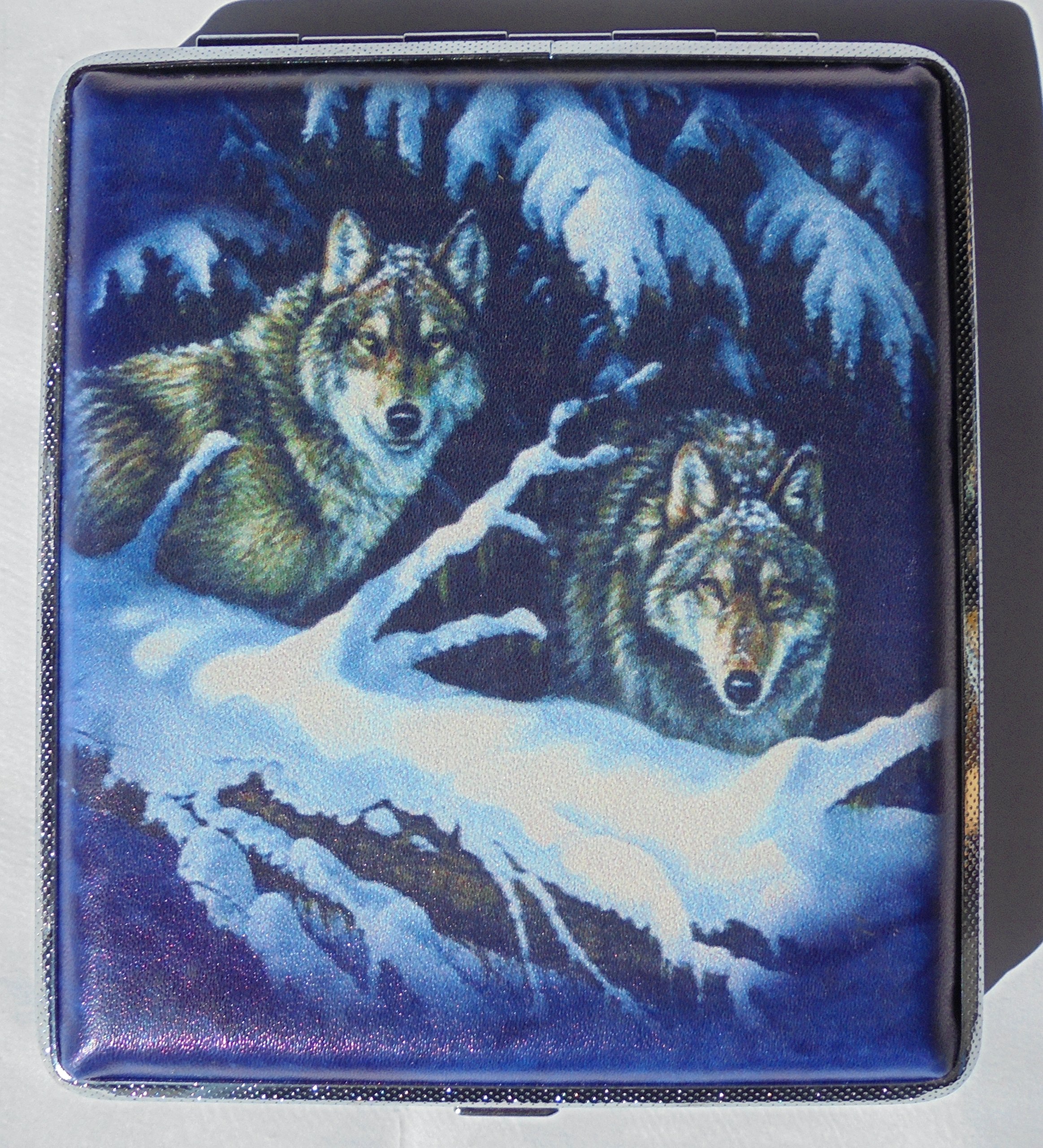 wolf cigarette case Amazon.com: Metal Cigarette Case Wolf Design - Book Open Style