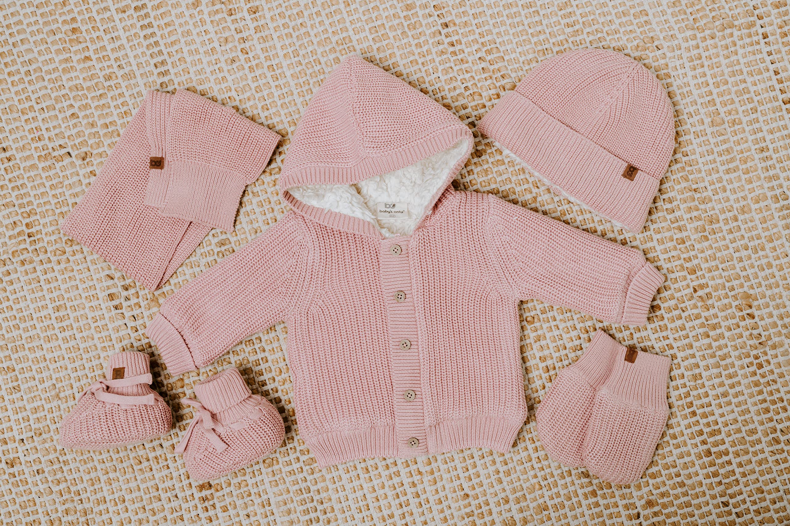 Baby's Only - Soul Kapuzenjacke Baby - Teddyfutter - Strickjacke für Jungen and Mädchen - 100% Bio-Baumwolle