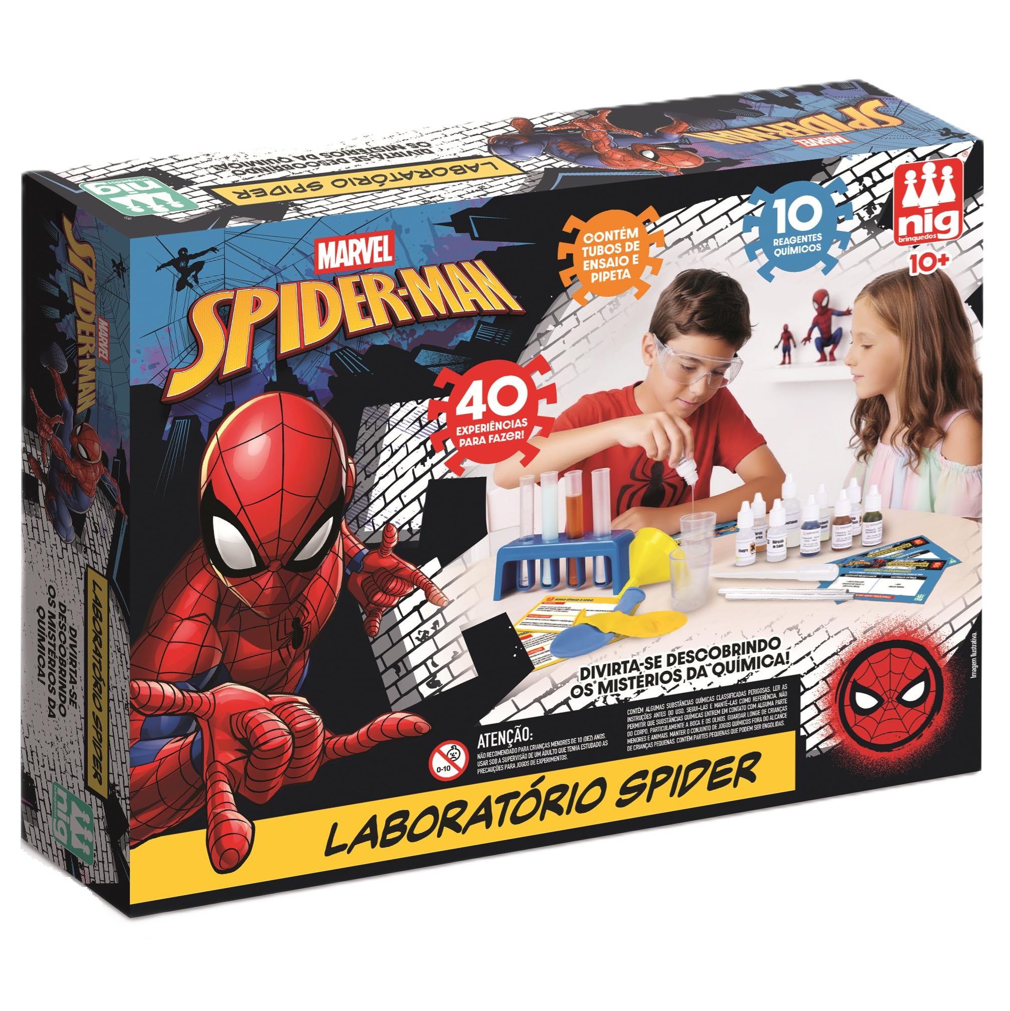 Nig Brinquedos Laboratório de Experimentos Marvel Spider-Man