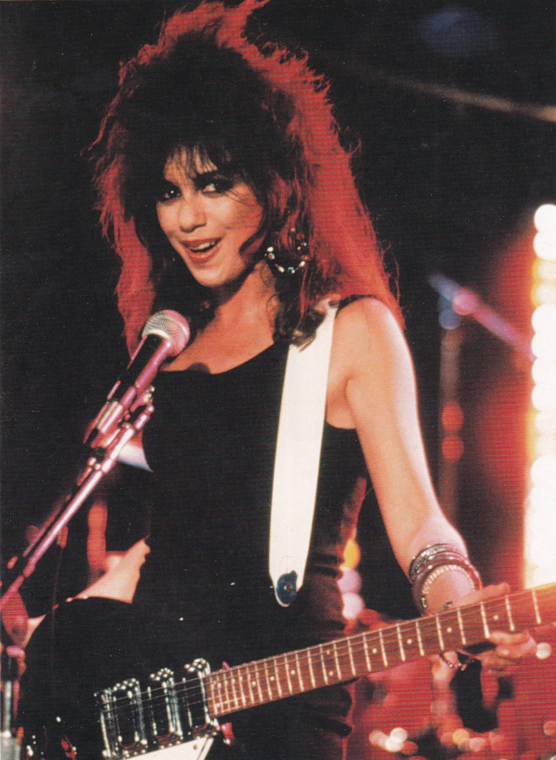 k1 Susanna Hoffs (The Bangles), 1980s - Miniature Poster & Card Frame