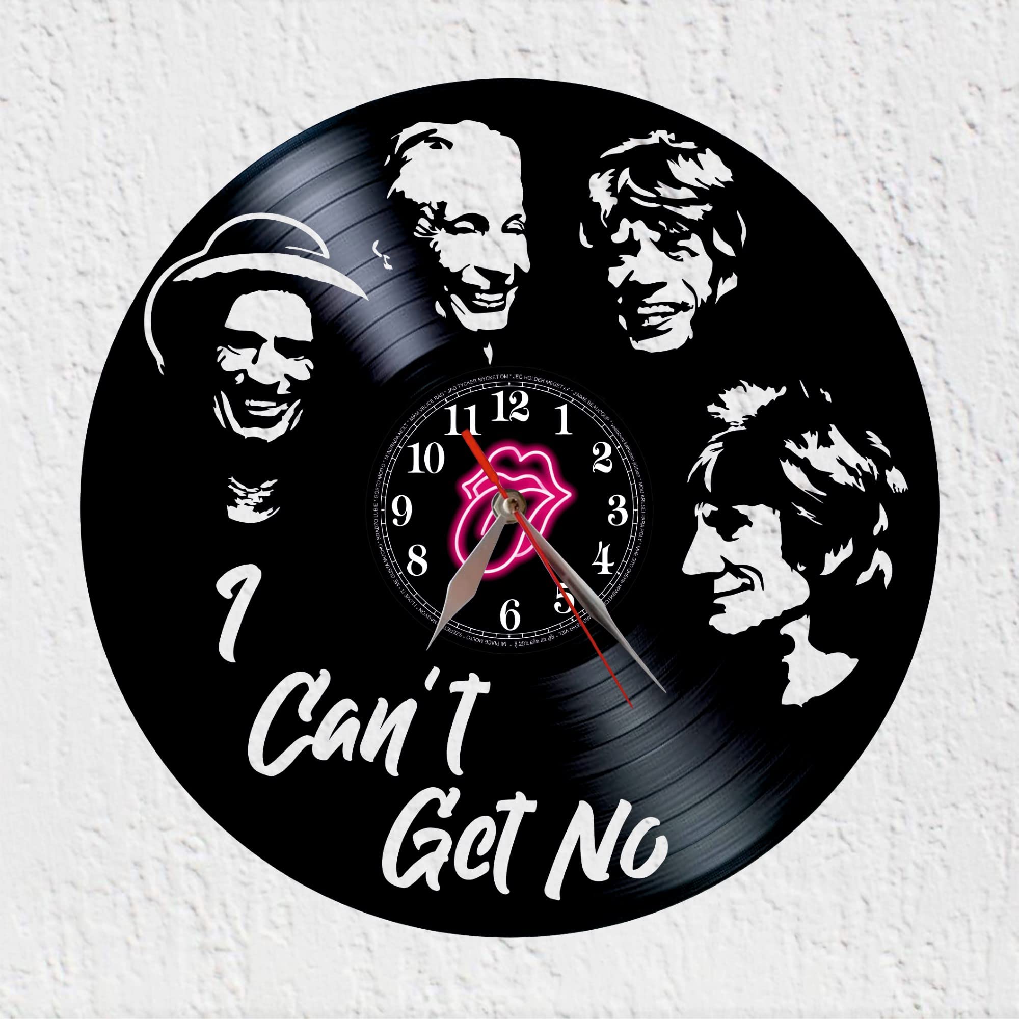 Horloge en vinyle gravé rhythm and blues de collection fait en France