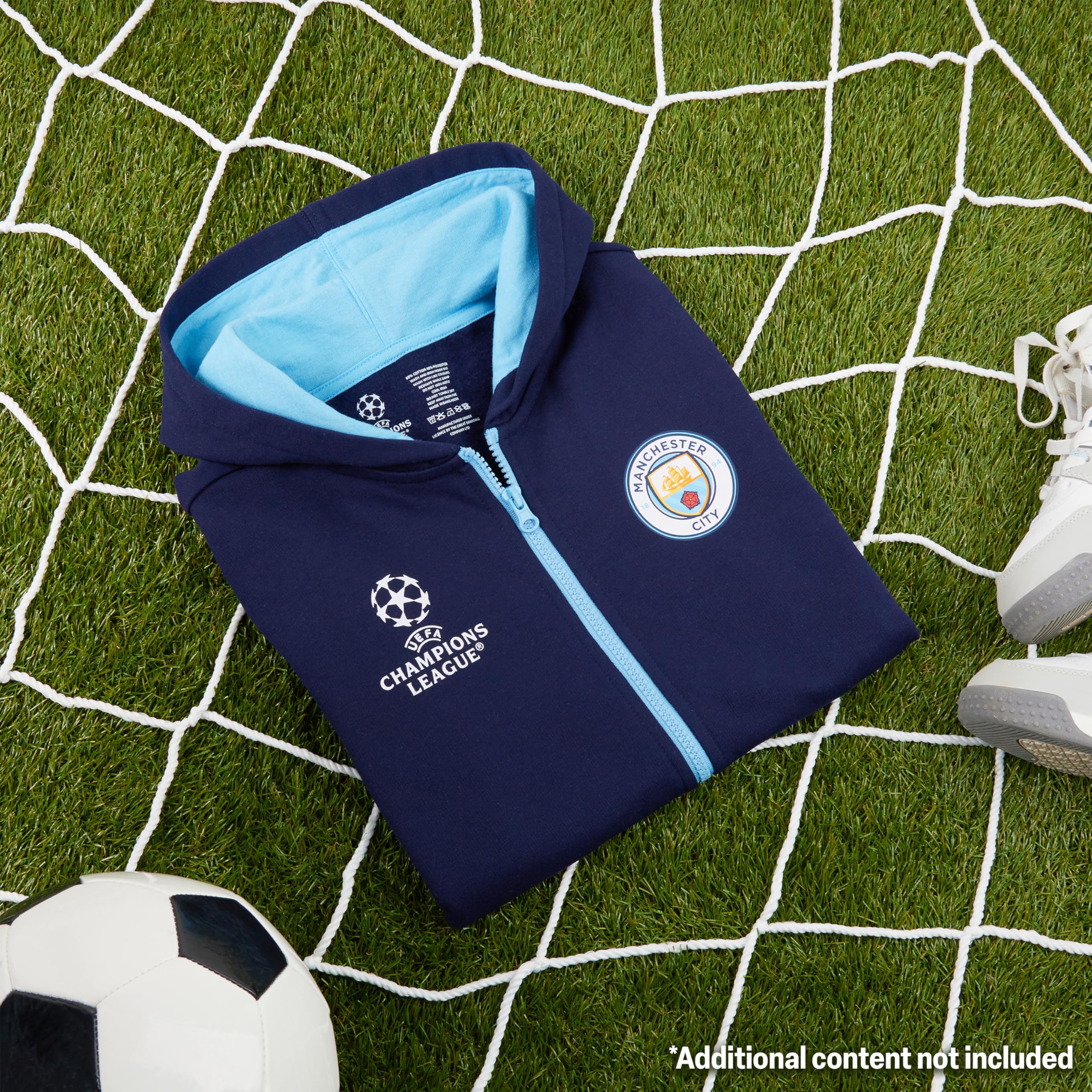 MANCHESTER CITY F.C. - Felpa con cappuccio e cerniera, per ragazzi e ragazzi, idea regalo