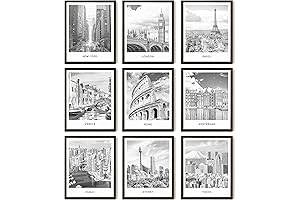 Architectural Wall Decor: 97 Decor Black White City Wall Art Print