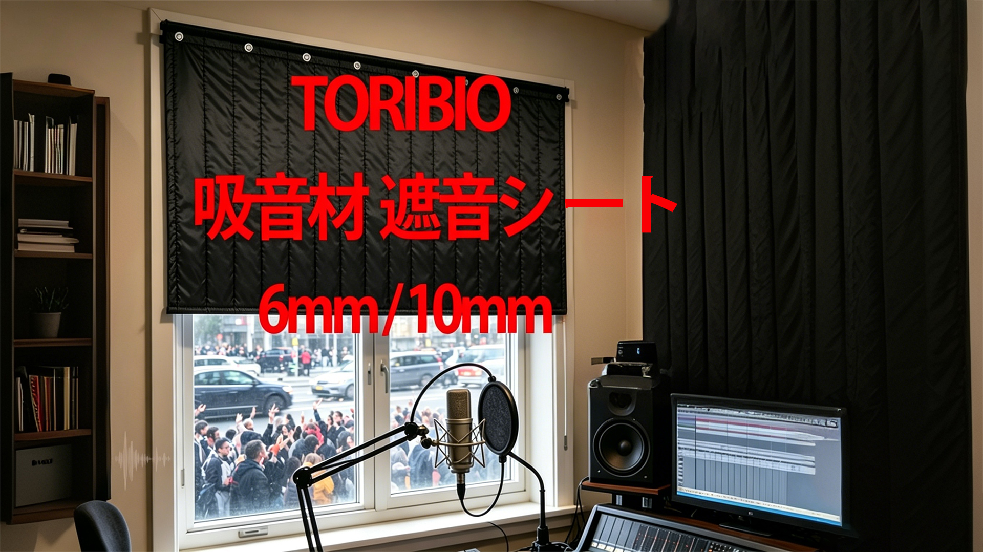 Amazon | TORIBIO 吸音材 遮音シート 防音ドアカーテン 窓 防音 吸音