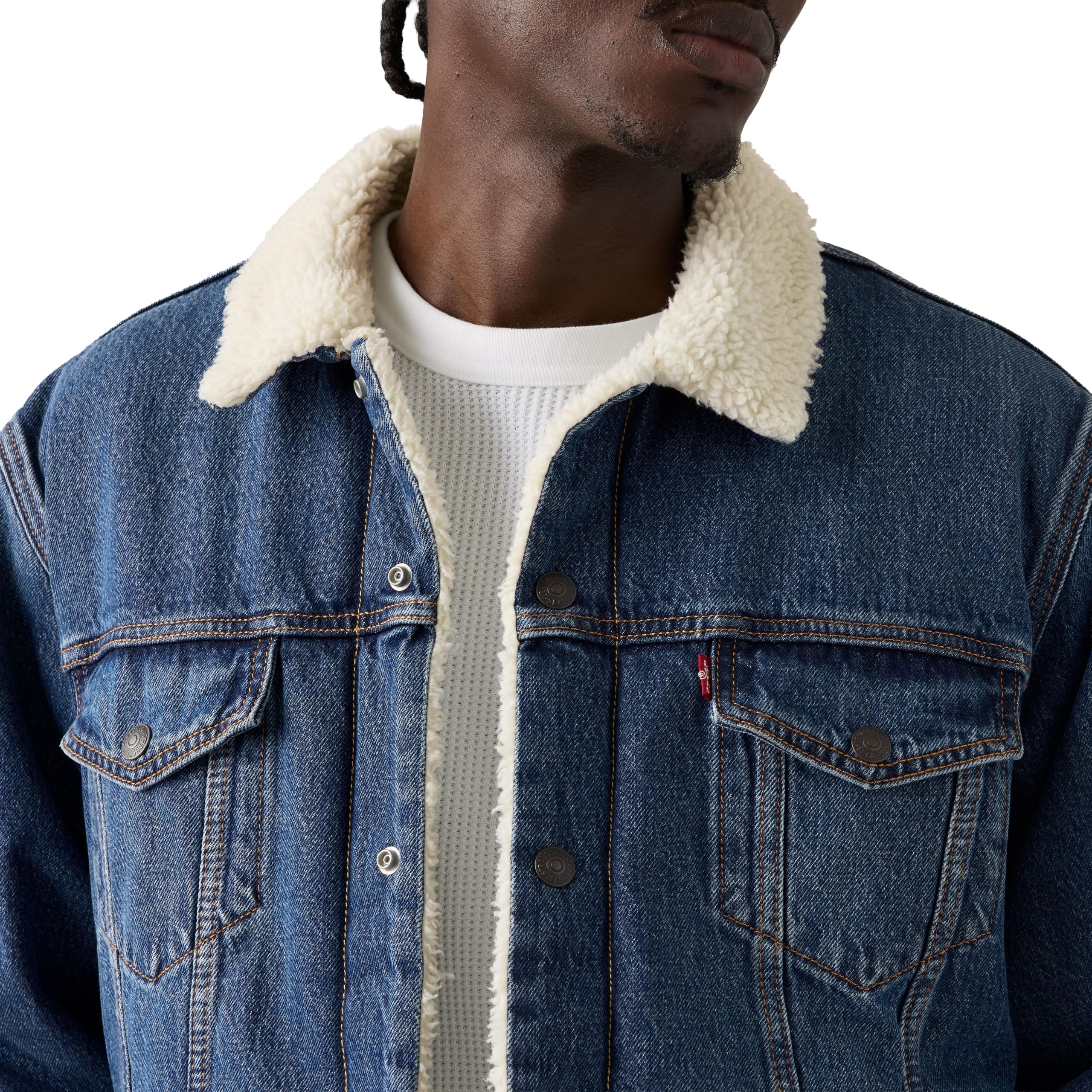 Levi's Herren Jeansjacke Relaxed Fit Sherpa Trkr