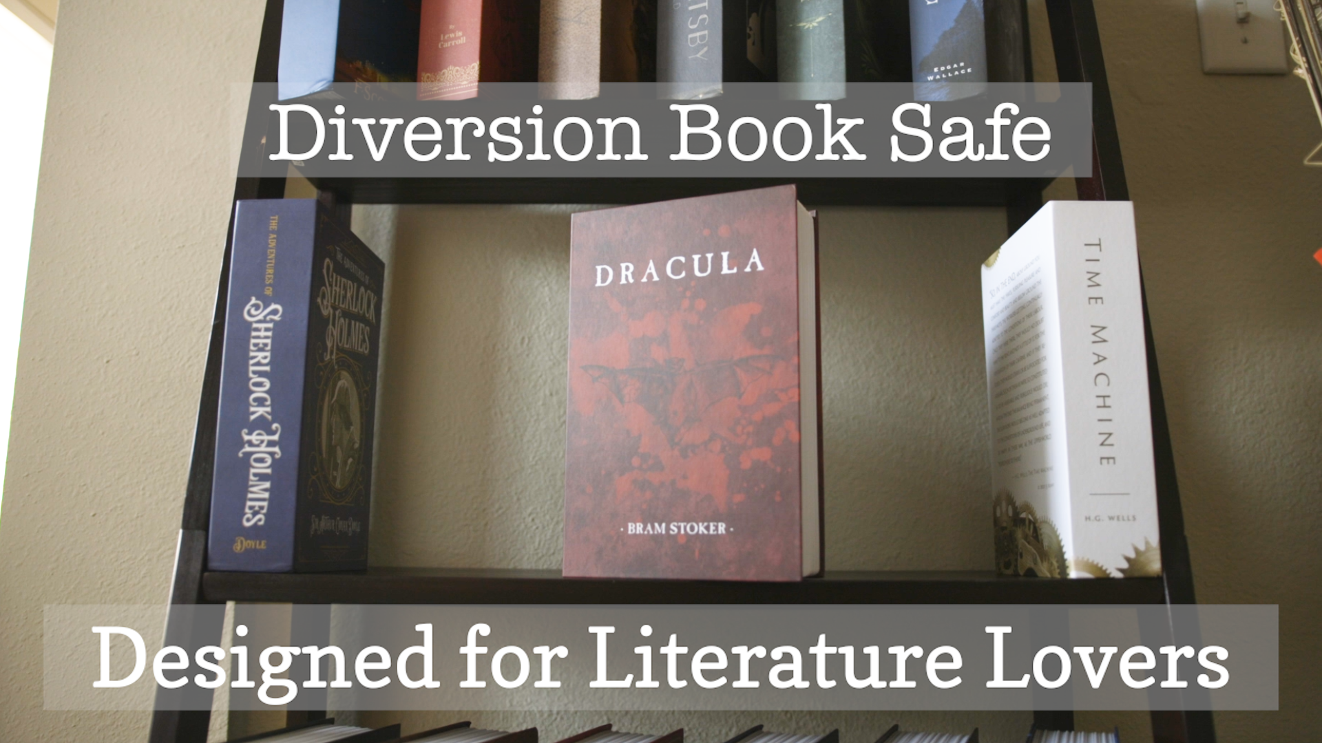 Dracula Gothic Diversion Faux Book Safe - Portable Metal Safe Box