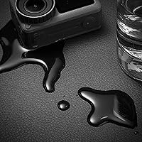 Vista 4 de Nekmit Almohadilla de cuero para escritorio, 36 x 20 pulgadas, plana, antideslizante, impermeable, color negro