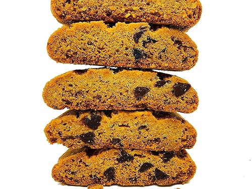 The Baking Institute's Gourmet Fresh Baked Italian Biscotti Almendra, Arándano y Chocolate Chip Galletas hechas a mano de 32 quilates 16 paquetes