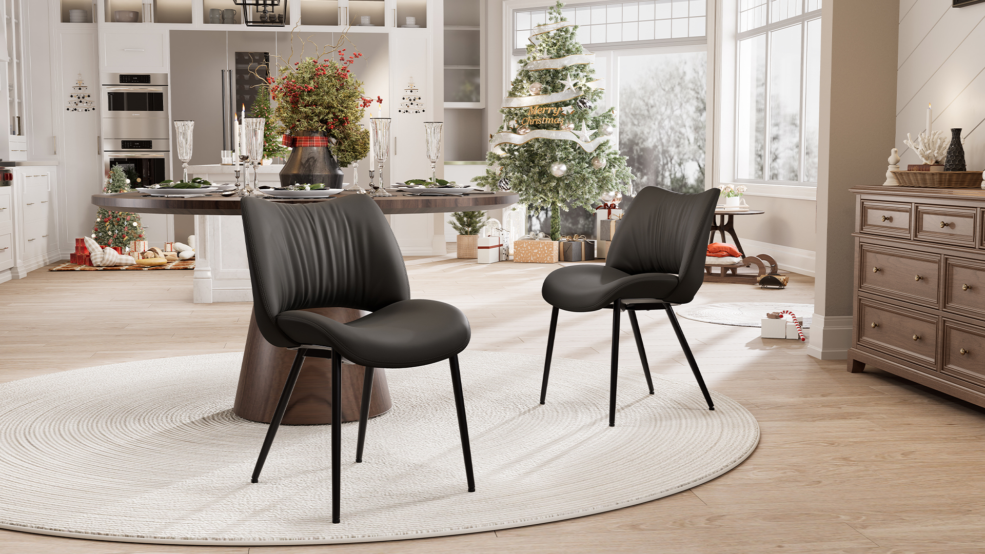 Amazon.com - YOUTASTE Dining Chairs Set of 2 Modern Upholstered