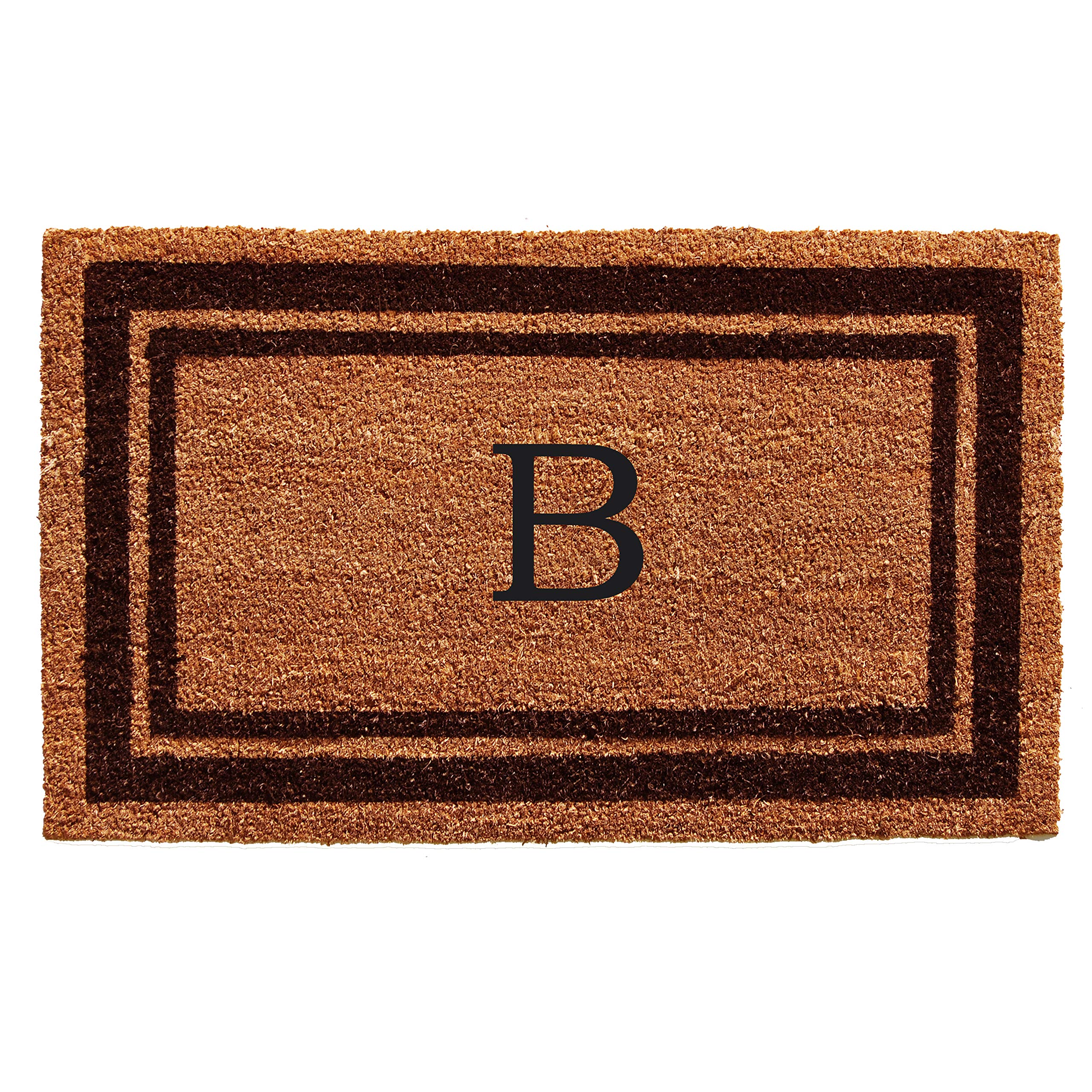 Calloway Mills 152982436B Brown Border 24" x 36" Monogram Doormat (Letter B)