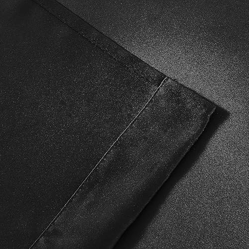 Miniatura 5 de Cortinas opacas completas negras con superposición transparente, mezcla y combinación, paneles de ventana con aislamiento térmico de doble capa de