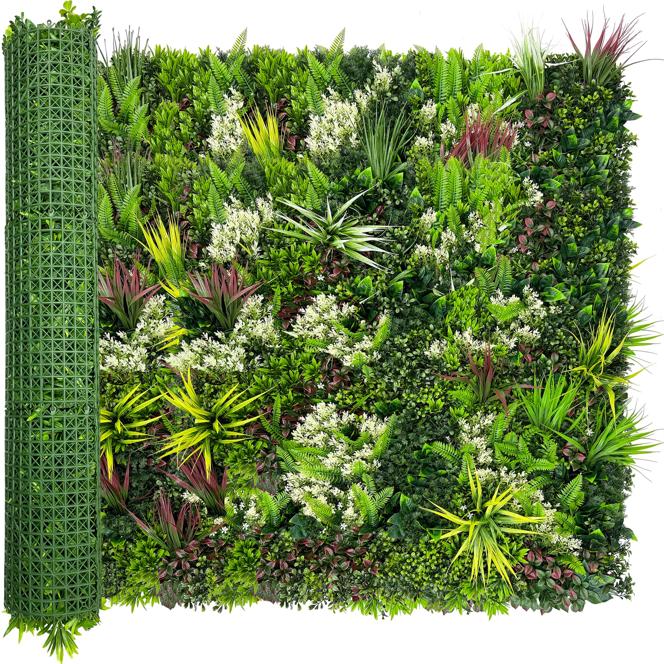 Photo 1 of ODTORY Artificial Ivy Hedge Roll - Green, 50"x120"