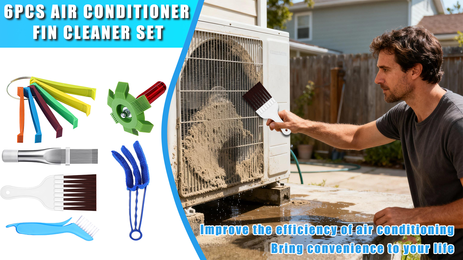 あっ　icoelle ULTRASONIC REPAIR COMB Amazon.com: Jakaphoric 6 Pcs Air Conditioner Fin Comb Cleaner Set