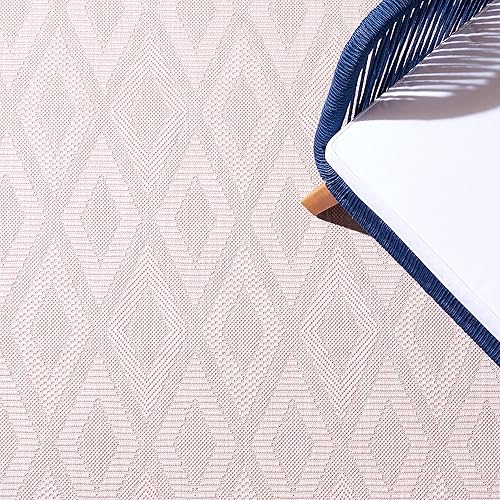 Miniatura 4 de SAFAVIEH Courtyard Collection CY8522 - Tapete para interiores y exteriores, impermeable, fácil limpieza, 4 x 5 pies 7 pulgadas, color rosa