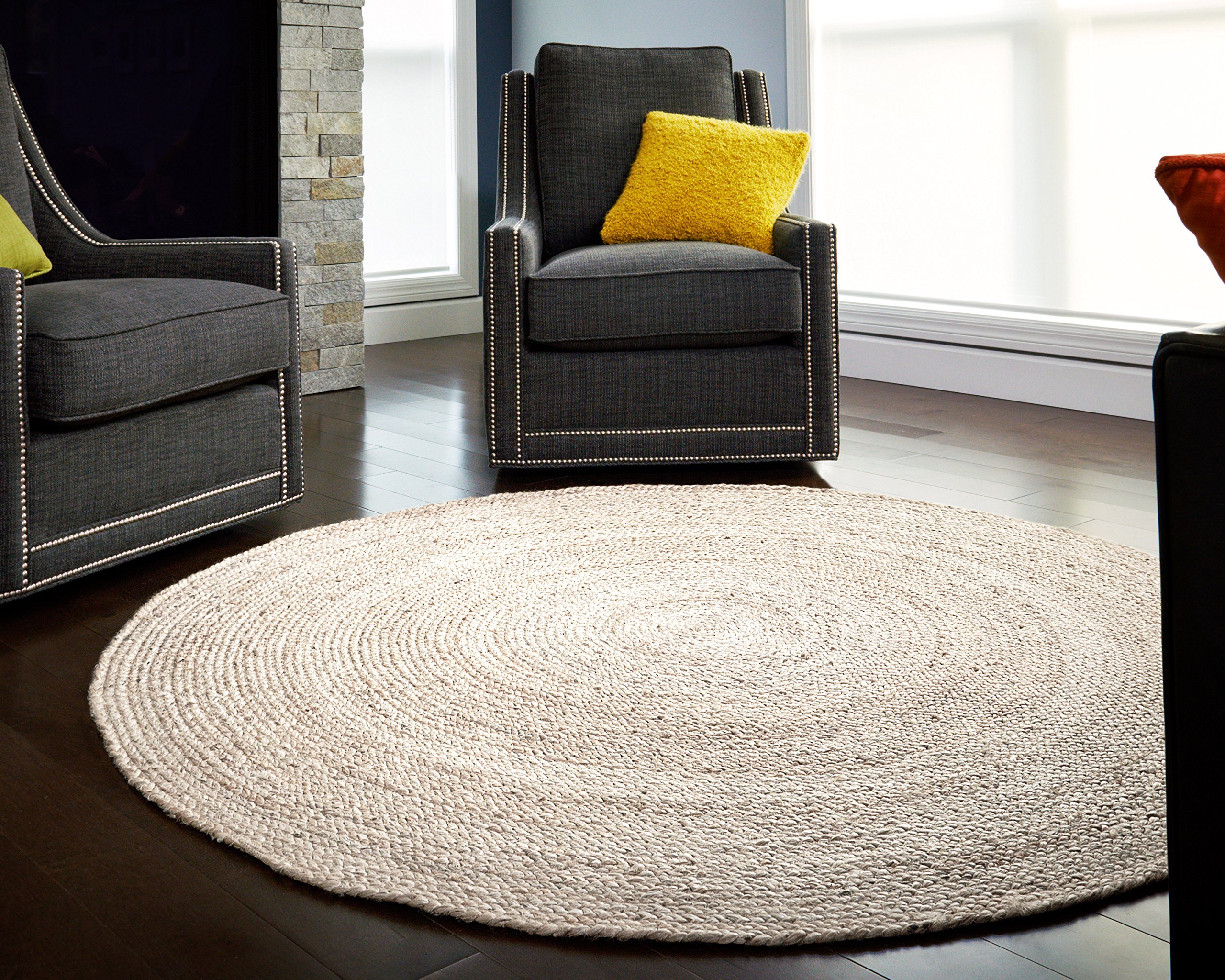 Amazon.com: Anji Mountain Kerala Jute Area Rug, 6 ft, Ivory : Home & Kitchen