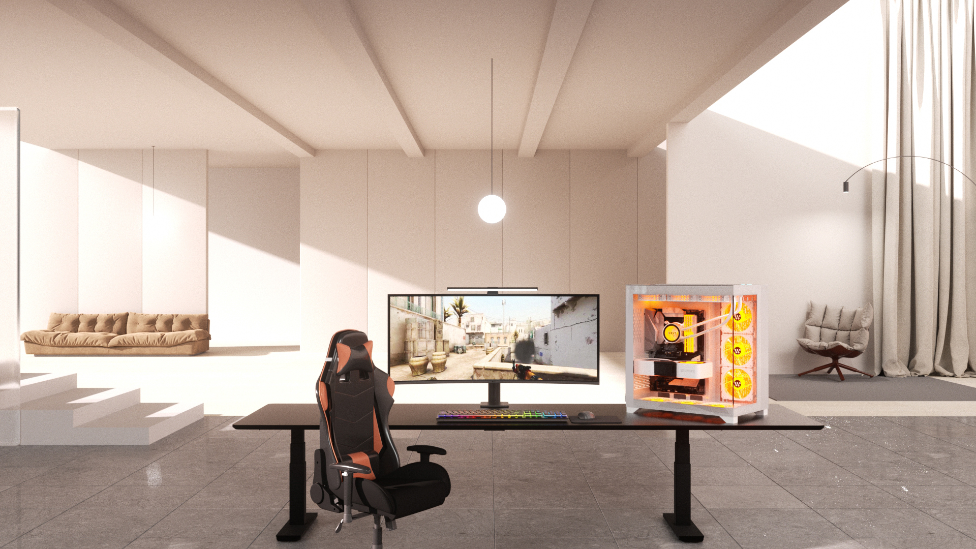 Boîtier PC Gaming KEDIERS H9 - 9 Ventilateurs ARGB Préinstallés - Double Vitre Trempée - ATX - Noir