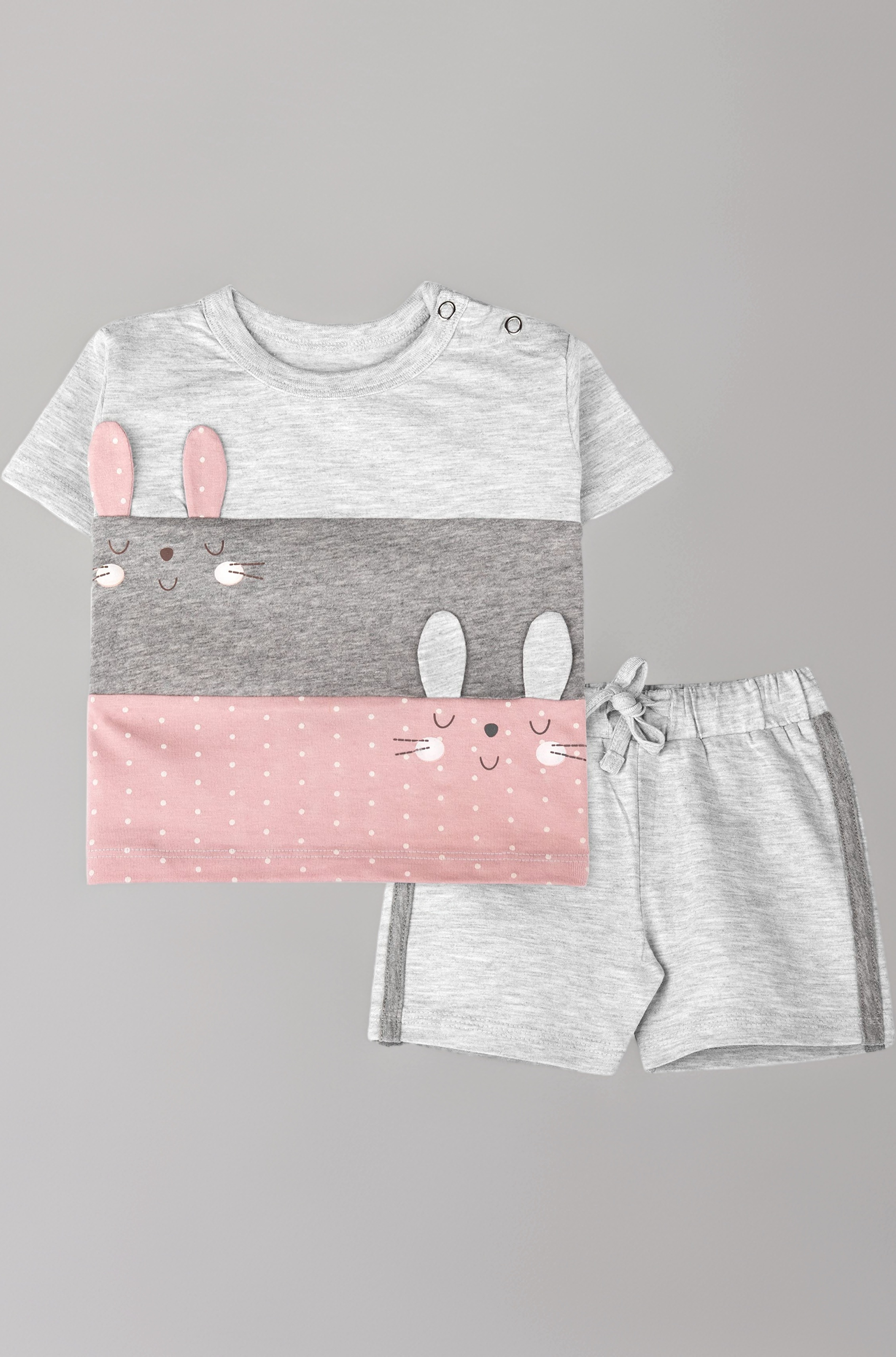 Baby Boys & Baby girls Cotton Printed Round Neck Half Sleeve T-shirt & Short Latest Summer Clothing Sets