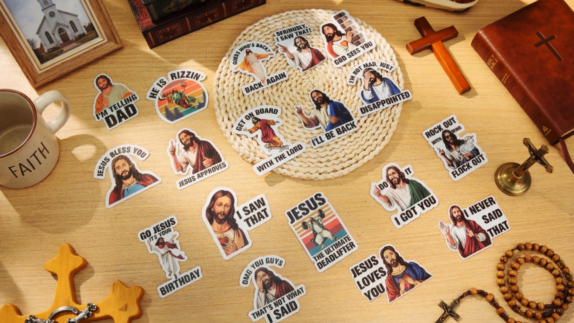 Set de 30 imanes decorativos religiosos católicos miniatura 7