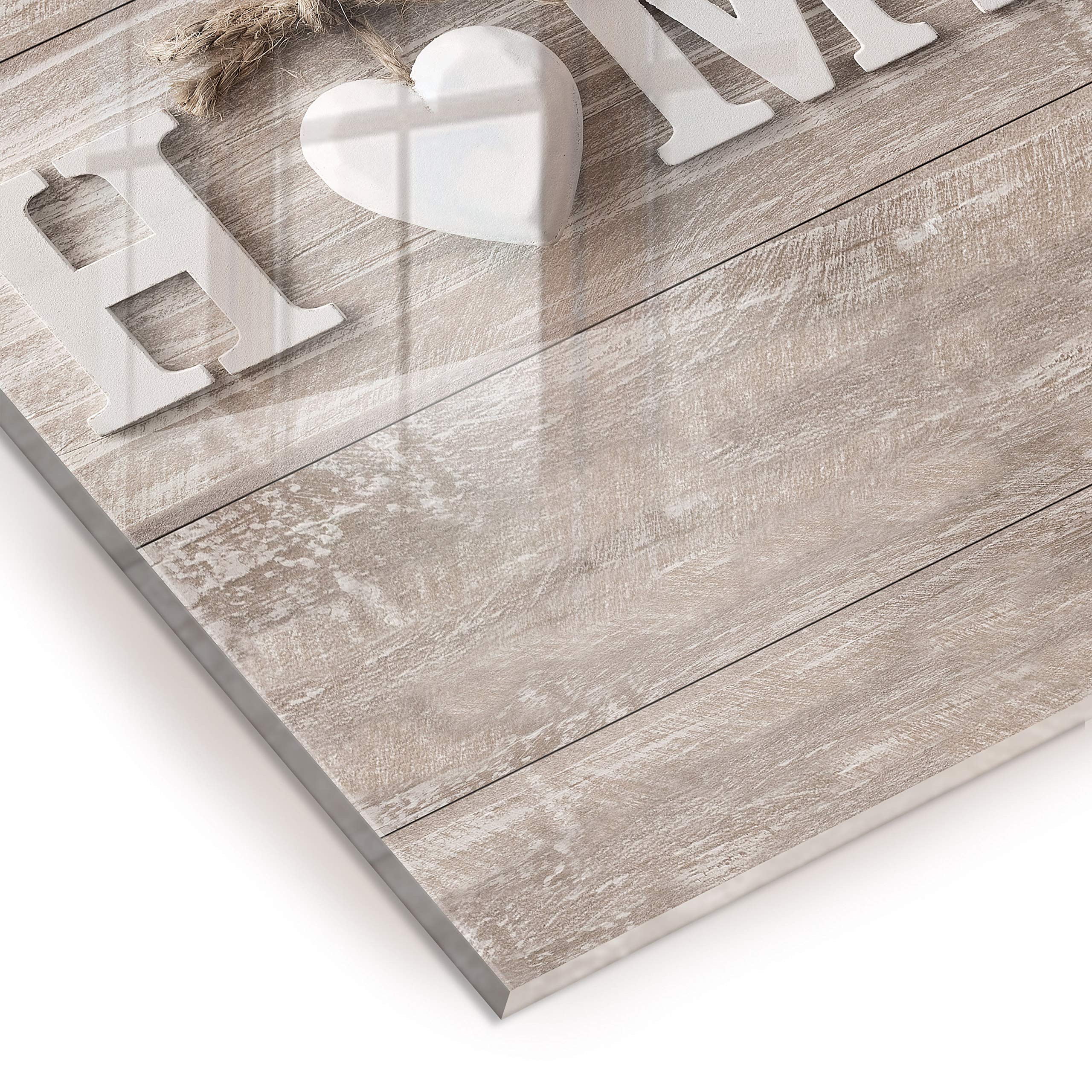 murando Paraschizzi in Vetro per Cucina Pannello Paraspruzzi per Piano Cottura Pannello per Parete Decorazione Grafica 80x80 cm Home Casa Legno m-B-0056-aq-a
