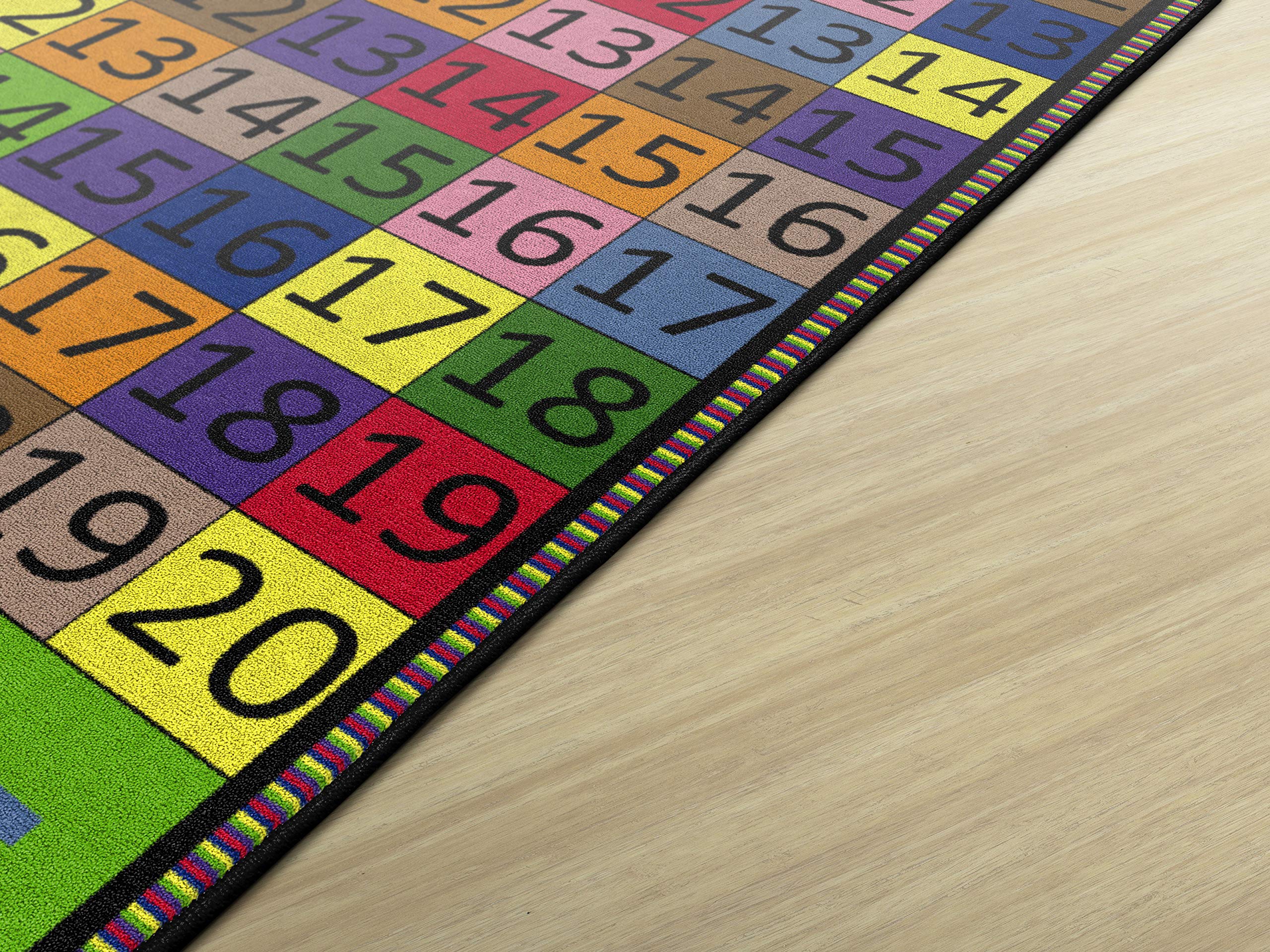 Flagship Carpets Math Equation and Problem Solving Carpet Rug for Children's Classroom, or Kid's Bedroom, Educational and Learning Area, 4' x 4', Addition and Subtraction