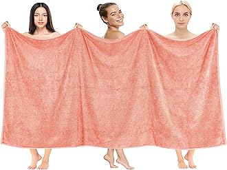Cotton Paradise 100% Cotton 40x80 Oversized Bath Sheet, Extra Large Turkish Bath Towel for Bathroom, Coral Bath Sheet