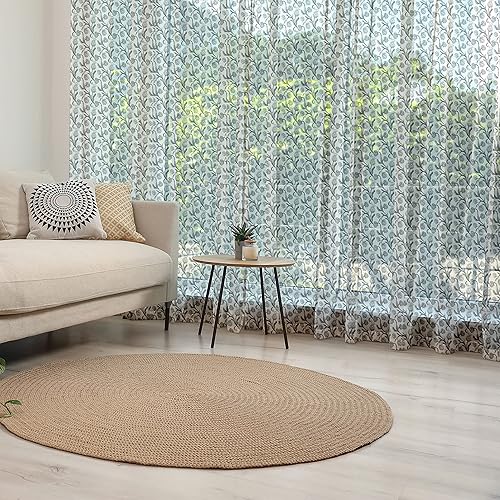 Miniatura 3 de Ambesonne Artichoke Tulle Curtains with Rod Pocket, Faded Colored Black and White Super Foods with Stalks and Leaves Art Print, Sheer Drape for