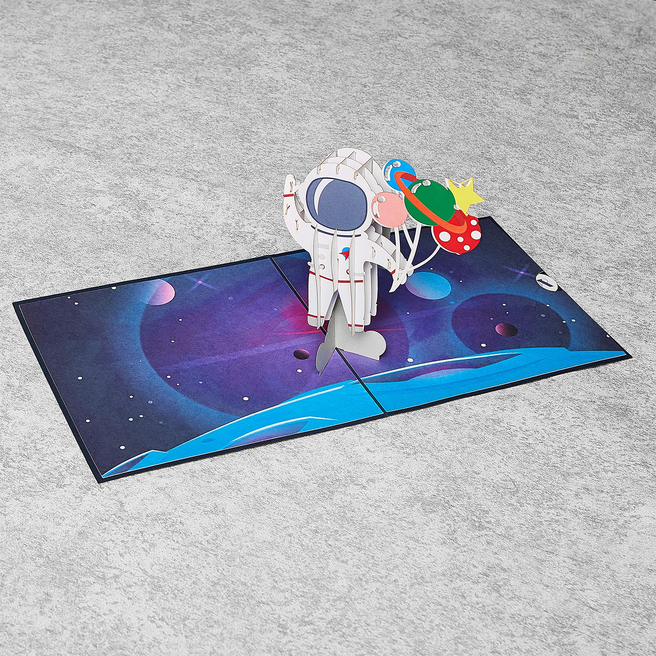 Amazon | Rykamia Spaceman Birthdayポップアップカード、スペース