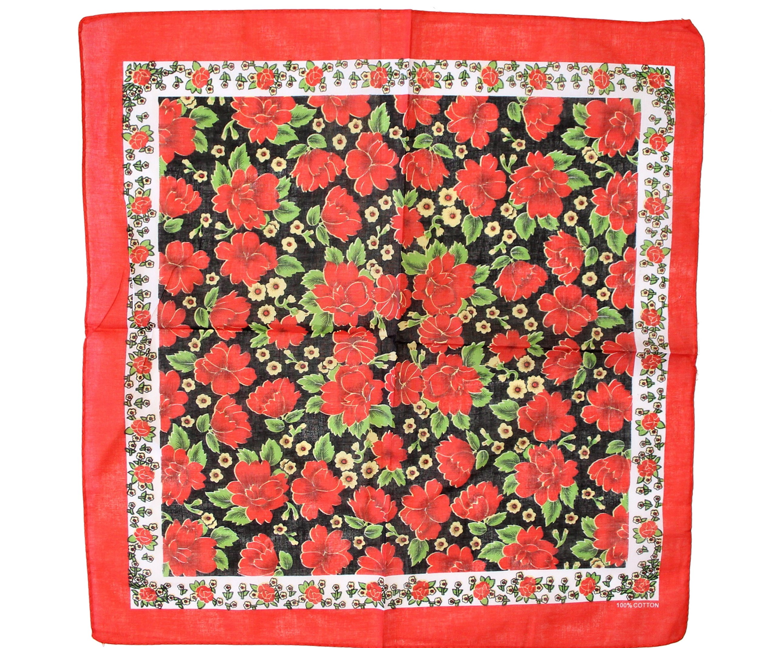 Zac's Alter Ego Red Floral Print Bandana