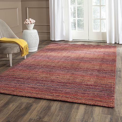 Miniatura 1 de SAFAVIEH Himalaya Collection - Alfombra de área de 9 x 12 pies, color rojo y multicolor, lana hecha a mano, ideal para zonas de alto tráfico en sala