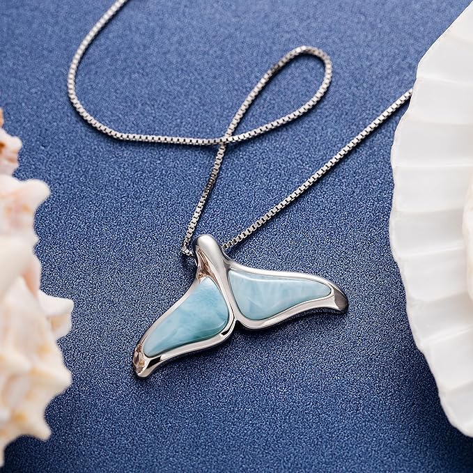 Amazon | Aloha Jewelry Company スターリングシルバー 天然ラリマー