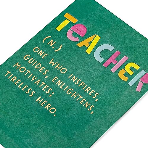 Miniatura 5 de American Greetings Tarjeta de agradecimiento para profesor (Héroe incansable)