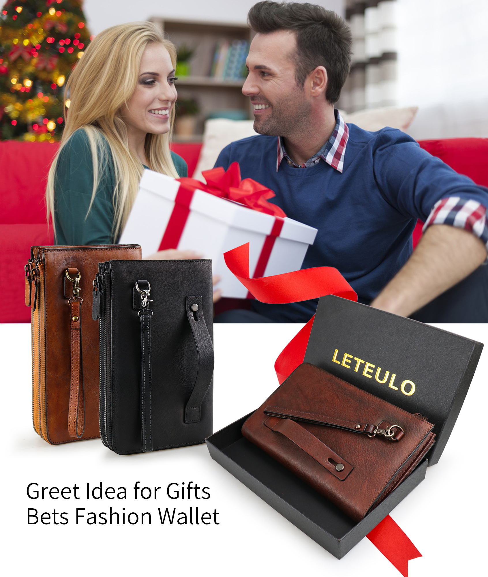 Portamonete Vintage Artigianale In Vera Pelle Marrone A Mezzaluna Con Due Scomparti / Portamonete A Ferro Di Cavallo / Portafoglio Unisex Per Monete D'epoca - Italia - Foto 2