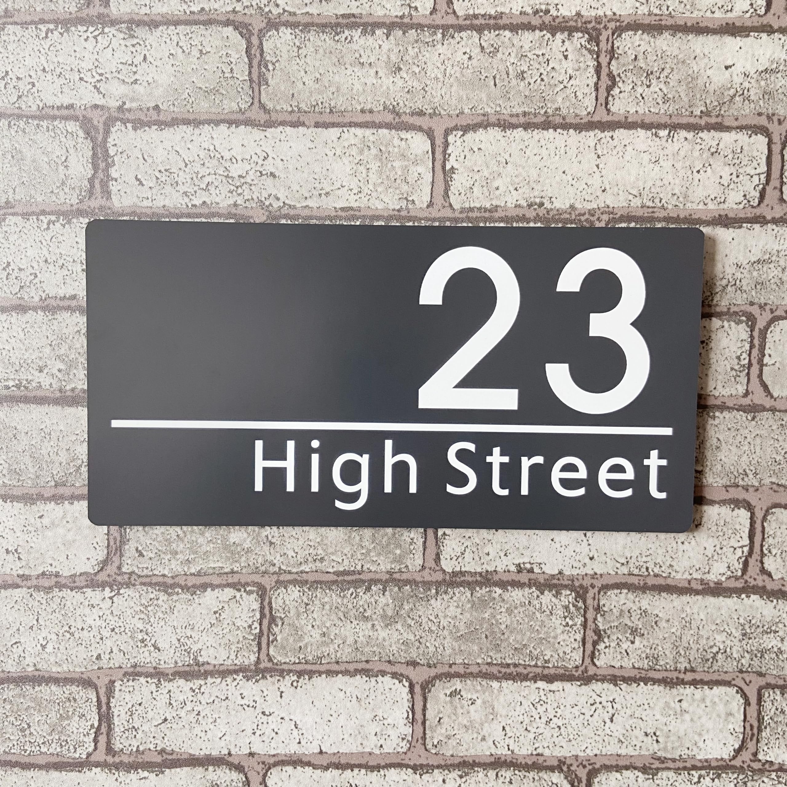 Numeri di Alluminio Compositi Personalizzati per Casa e Strada - Stampa per Esterni in Grigio Antracite per Hotel, Negozio, Appartamento