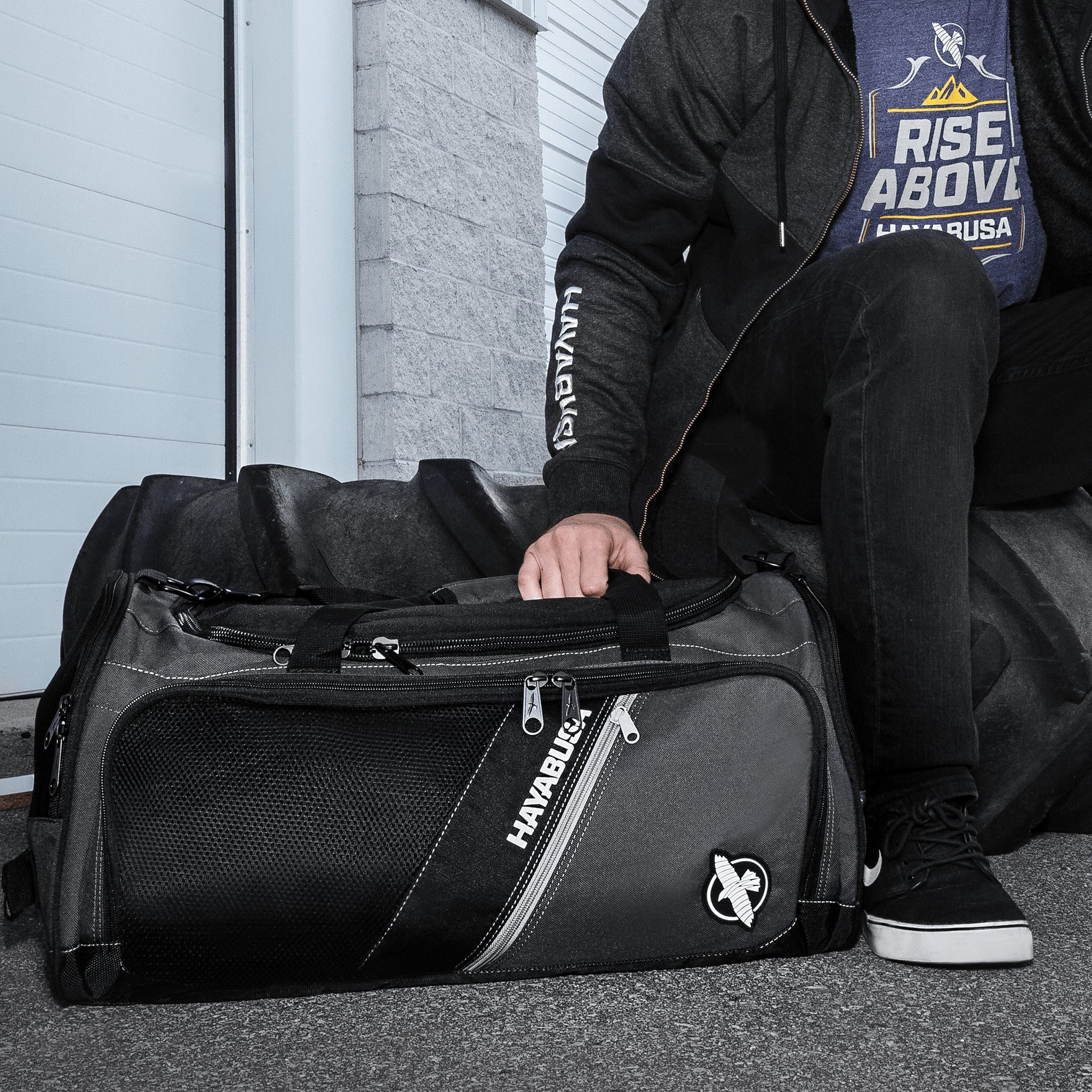 Hayabusa Ryoko Gym Sac de Voyage Noir/Gris, Noir/Gris, Einheitsgröße (Hardcode)